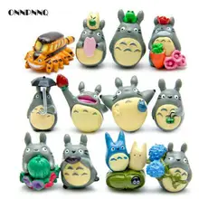 12pcs/set Totoro Miniature Figurines Toy Kawaii Doll Japanese Animal Pvc Figure Ornaments Kids Gift fairy garden miniatures