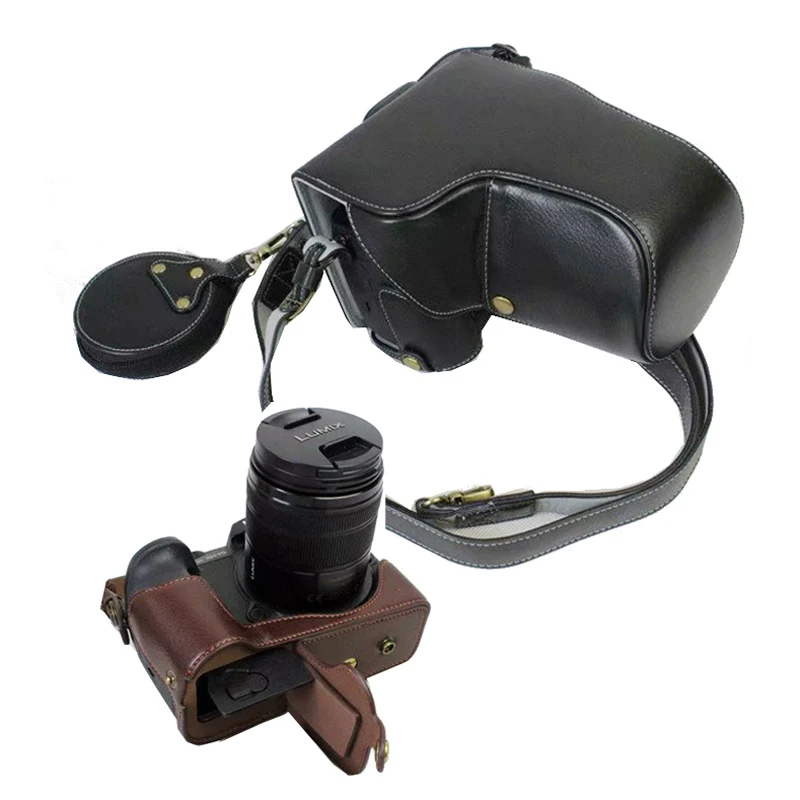 

Genuine Real Leather Camera Case Bag Cover For Panasonic GH5 GH-5 Lumix GH 5 With Storage Case Bottom Opening