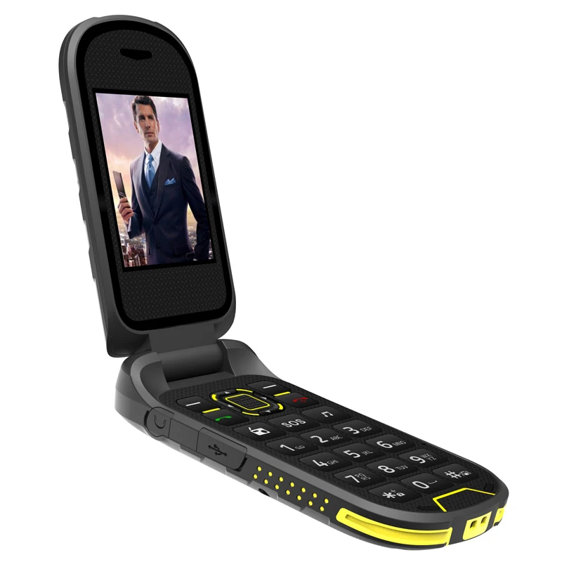 Ioutdoor F2 мобильный телефон флип двойной Дисплей док станция SOS факел светодио дный