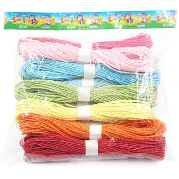 

Colorful Paper Rope for Children Handmade DIY Toys Material Kindergarten educational toys Parent-child game tools 30Meters*2mm