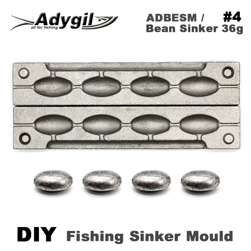 Форма для грузиков бобов adyil DIY ADBESM/#4 36 г 4 полостей|Рыболовные снасти| |