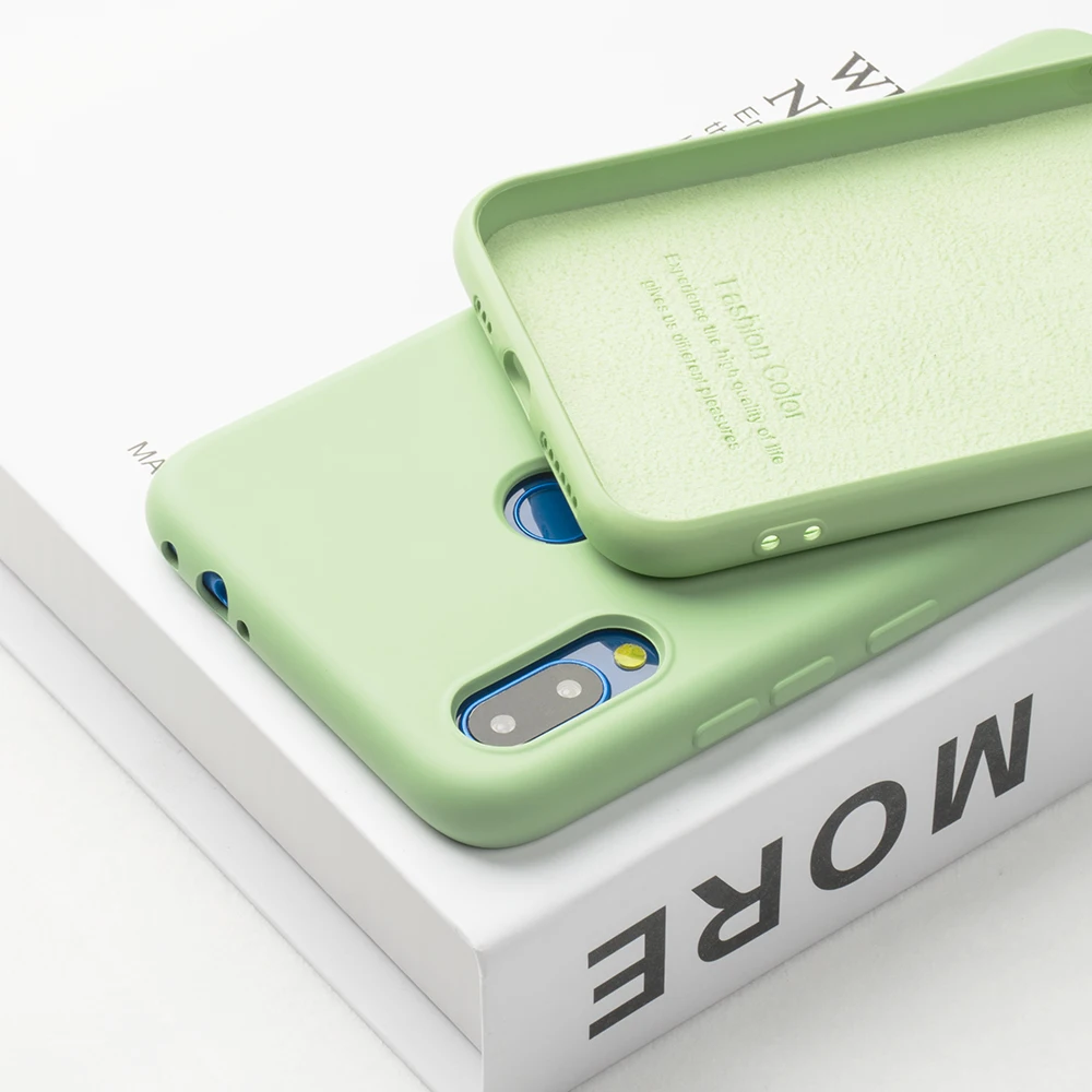 Жидкий силиконовый чехол для Huawei Honor 20 10 Lite P30 Pro P Smart 2019 телефонный карамельных
