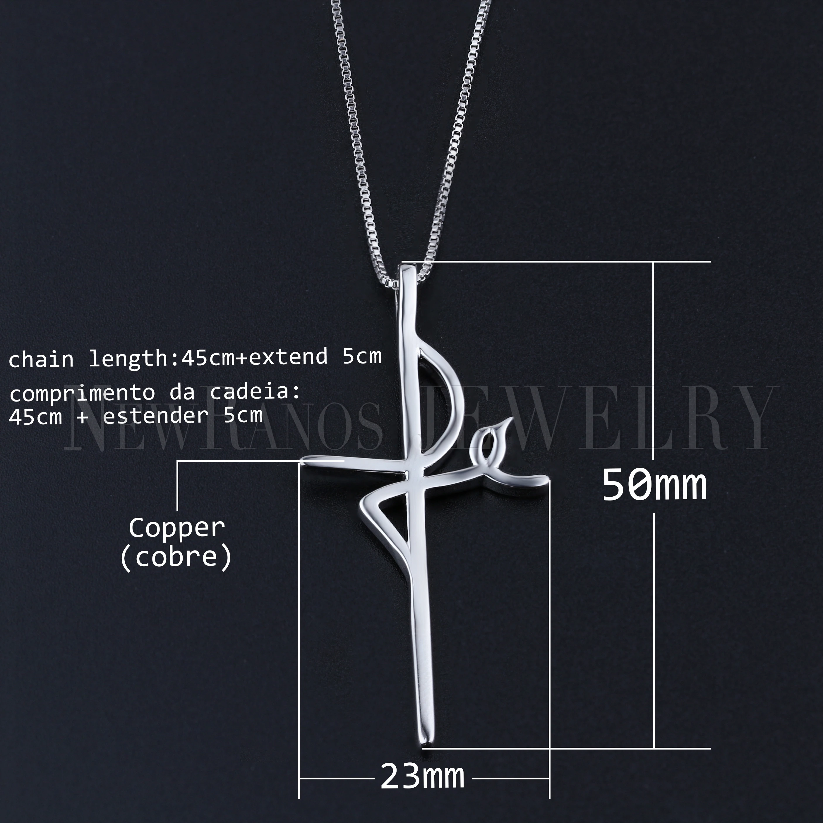 Newranos золотой крест подвеска, ожерелье, чокер ожерелье для женщин крест Религиозные ювелирные изделия NGY001444