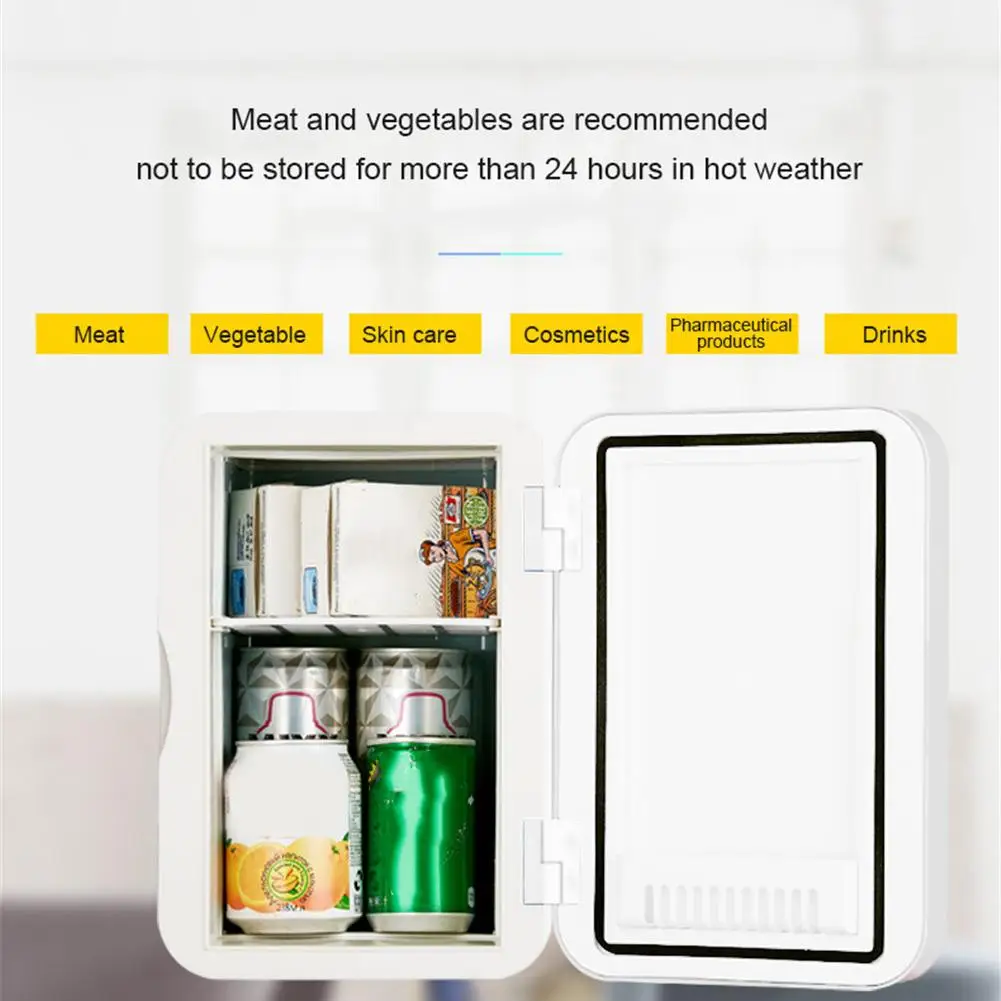 6л мини-холодильник 12 В/220 В автомобильный домашний двойной охладитель однодверный термоэлектрический холодильник