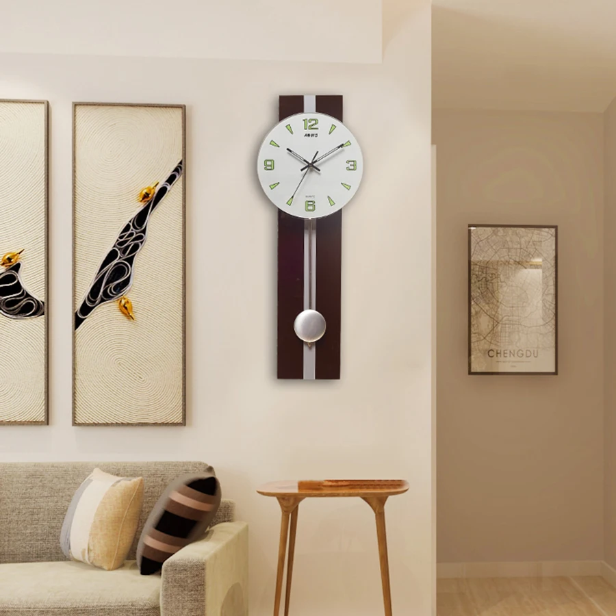 Стеклянные скандинавские ретро настенные часы современный дизайн персональные деревянные кухонные винтажные часы маятниковые часы Zegar винтажный домашний декор