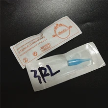 50 шт 3RL индивидуальные синие Упакованные татуировки наконечники пластиковые иглы колпачки для постоянного макияжа татуировка бровей и губ машина