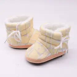 Обувь для маленьких девочек; зимние ботинки с принтом; теплые меховые зимние ботинки; обувь для малышей; обувь на мягкой подошве; 2018