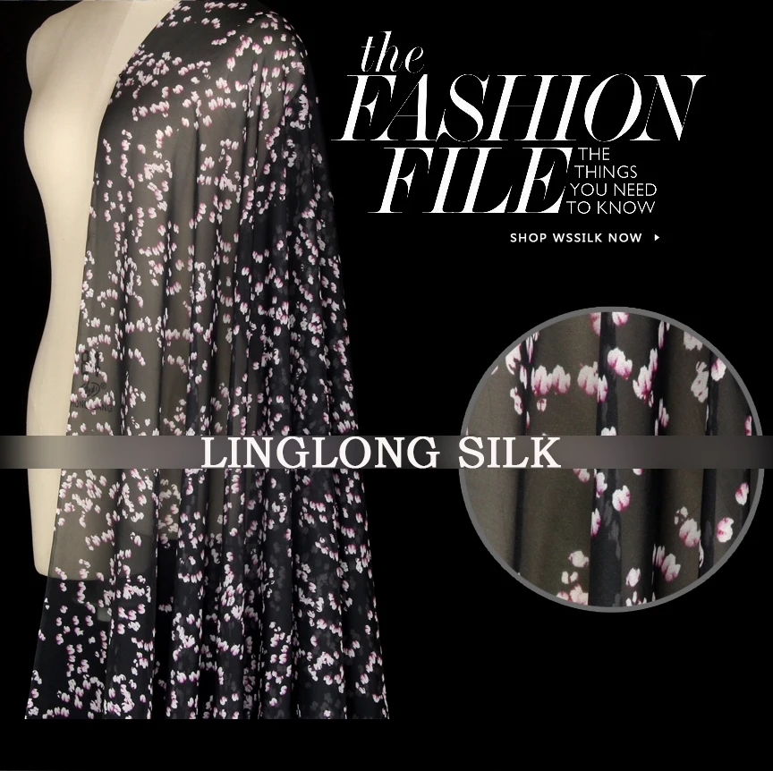 pure silk chiffon fabric