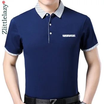 

2019 designer brand short sleeve slim fit polo shirt men casual jersey solid mens polos vintage pocket quality tee shirt 56816