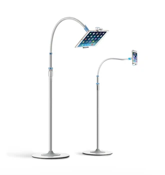 

Super Quality Multifunctional Aluminum+Copper Hose Neck 4-12.9 inch Tablet PC/Mobile Phone Floor Stand with Ultra-thin 1cm Base