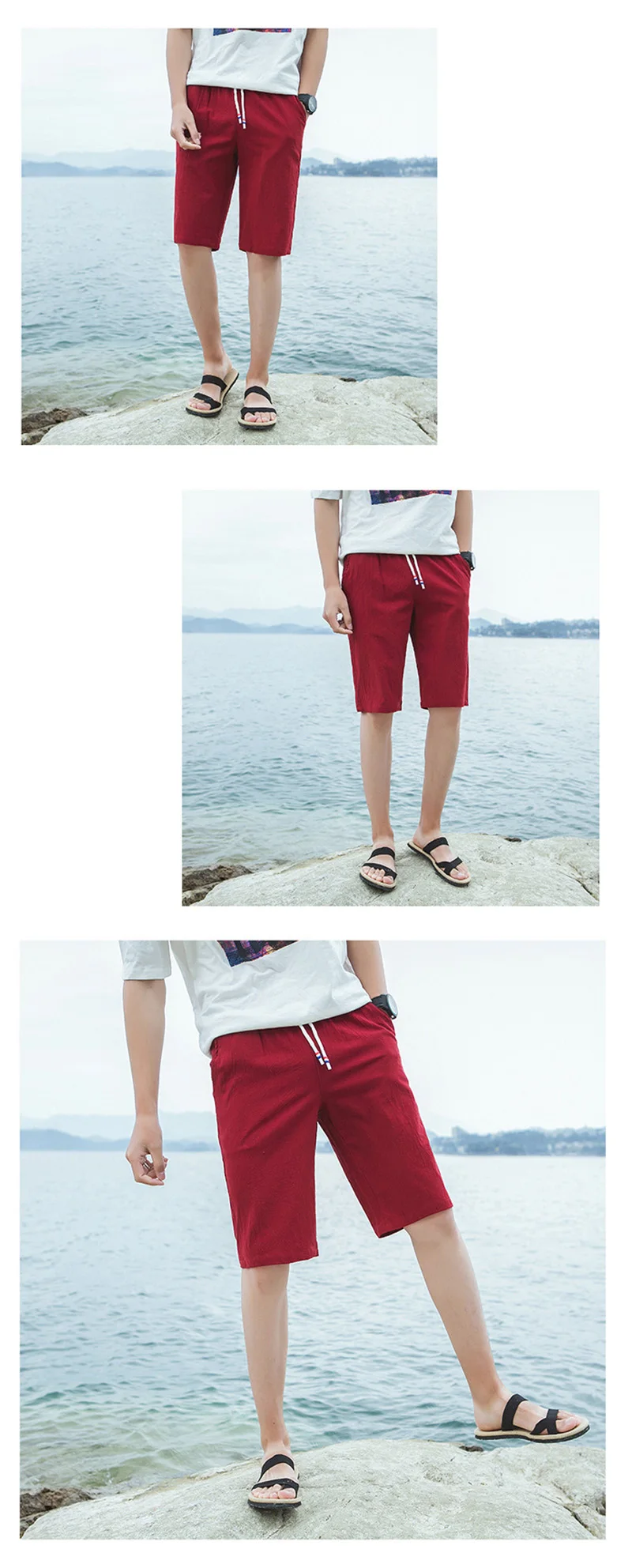 17 2017 new summer mens shorts loose elastic cotton casual shorts fashion jogger shorts black men short pants