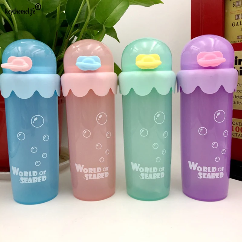 Keythemelife 1PCS Cute Water Bottles Leak proof Portable Kids School Sport Running Water Bottle