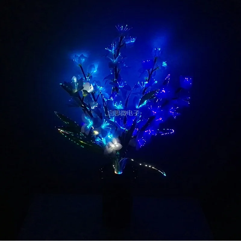 Стиль СВЕТОДИОДНЫЙ Красочный преобразование искусственный цветок Свадебные украшения Новинка оптического волокна цветок Рождество Год Вечерние