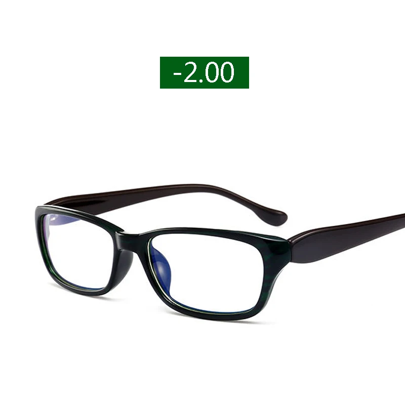 Iboode ретро очки для близорукости для мужчин и женщин унисекс квадратные очки для близоруких оправа диоптрий-1,0 1,5 2,0 2,5 3,0 3,5 4,0 - Цвет оправы: Dark Green -2.00