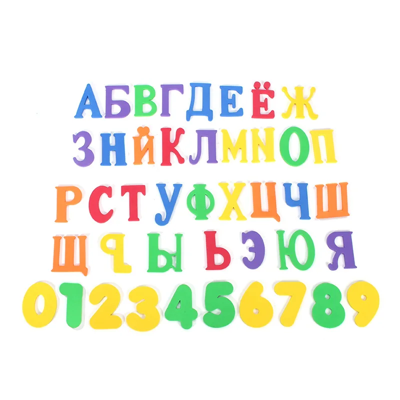 

33pcs Russian alphabet Bath Puzzle Soft EVA Numbers Kids Baby Toy Early Educational Toy Tool Bath Toy