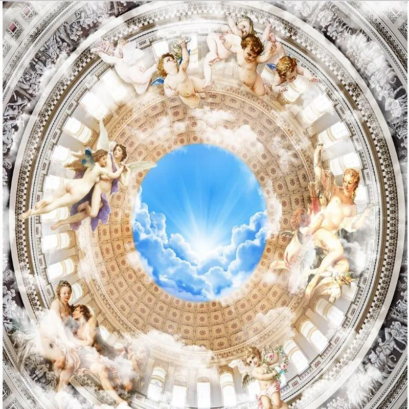 

beibehang Custom large - scale murals angel love 3D Continental ceiling backdrop of non - woven environmental wallpaper