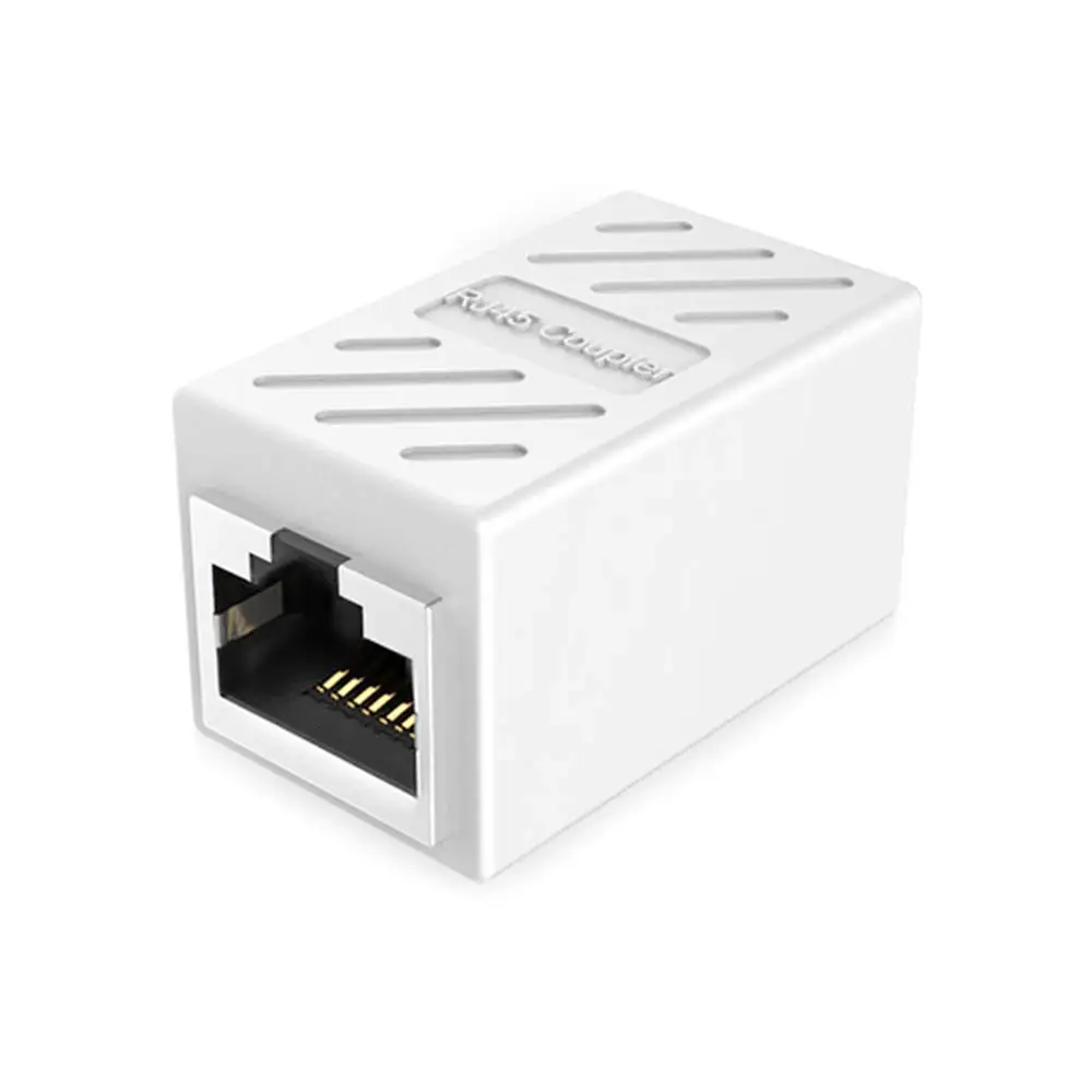RJ45 муфта Ethernet встроенный разъем Вилки для Cat5 Cat5e Cat6e Cat7 кабель (1 упаковка белый)| |