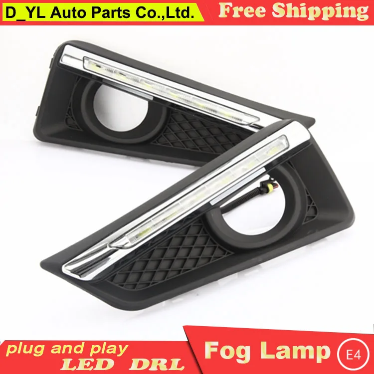  DY_L 2 Pcs ABS Daytime Running DRL For Honda City 2015-2017 Fog Light Front Lamp Auto lamp Automobi