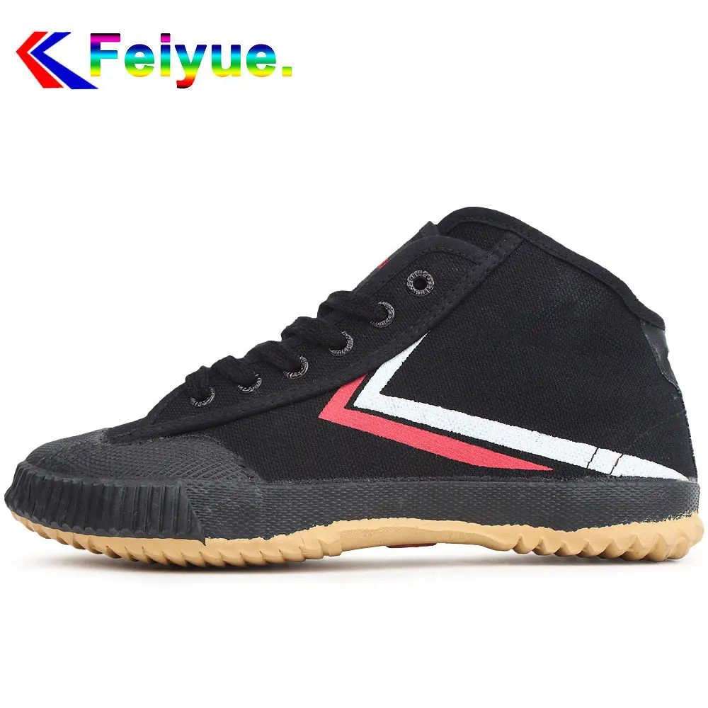 FEIYUE shoes high classic black table tennis shoes breathable leather sneakers sport shoes leap
