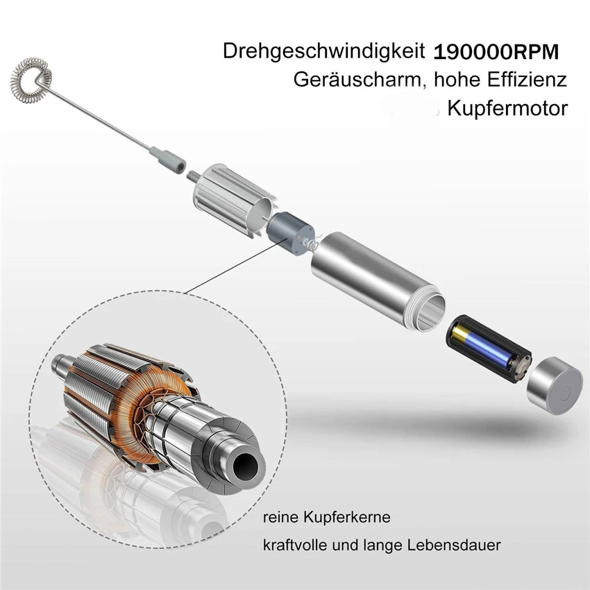 Нержавеющая сталь, двойной пружинный венчик, Электрический вспениватель молока, ручной вспениватель молока, Миксер для напитков, для кофе, капучино