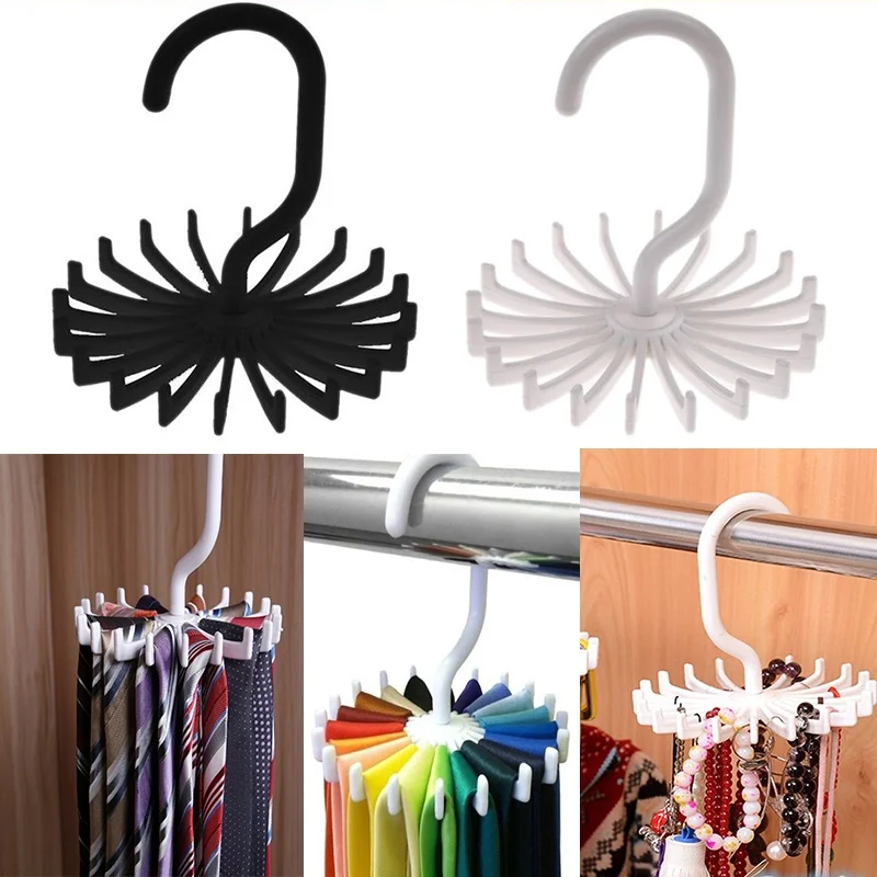

5pcs 20 Shawl Tie Rack Holds Adjustable Tie Belt Scarf Hanger Holder Hook Ties Scarf for Organizer