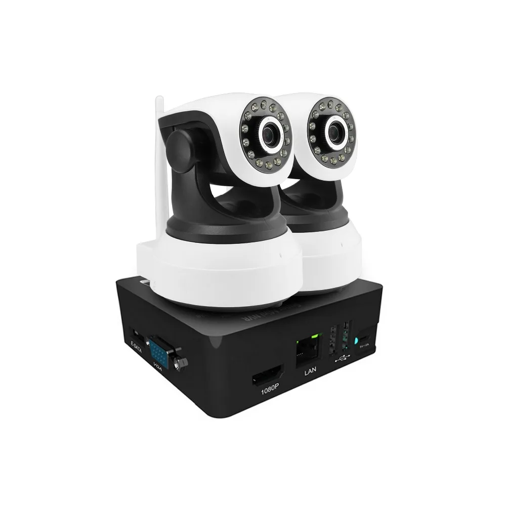 

2CH 960P 1.3MP IP Camera PTZ System Pan Rotate CCTV Outdoor Security HD Video Network P2P Surveillance 8CH Mini NVR Camera kit