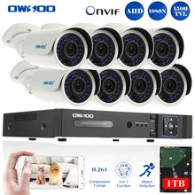 OWSOO Full 1080N/720 P AHD 8CH DVR 1 ТБ HDD 1500TVL наружная система видеонаблюдения камеры HDMI цифровой видеорегистратор Onvif 8*720 P Водонепроницаемая ИК-камера