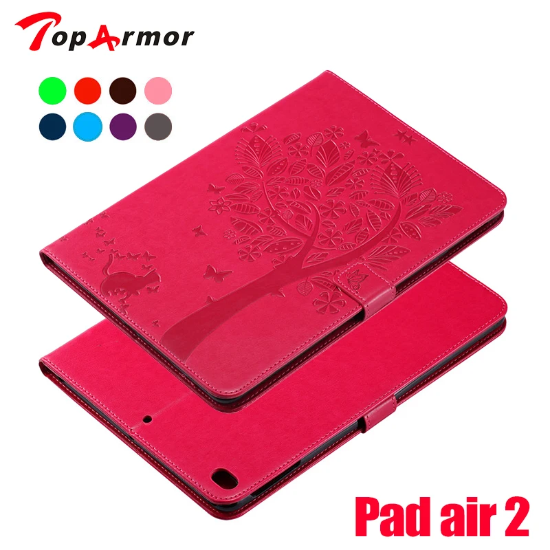 TopArmor Tree Embossed Pattern Case for Girls Fashion PU Leather Cute