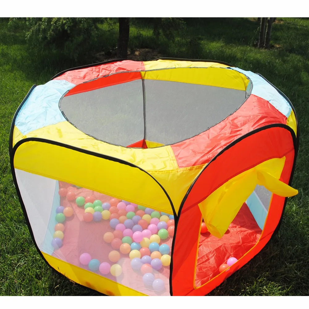 Play House Indoor and Outdoor Easy Folding Ball Pit Hideaway Tent Play