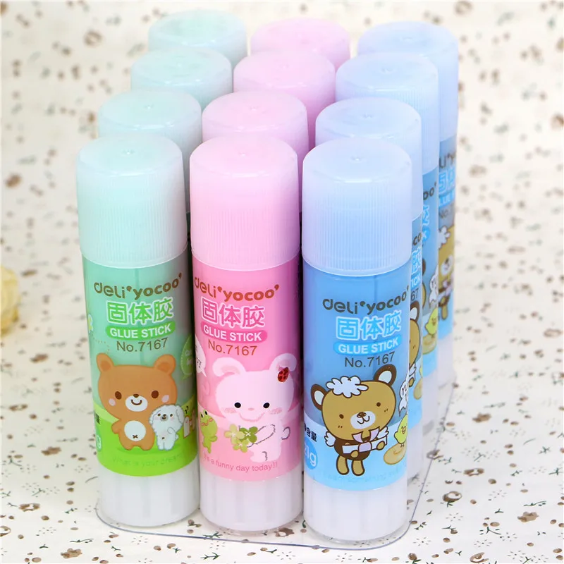 

Cartoon Bear Solid Glue Sticks Cute Adhesive Stick Cartoon Solid Glue for School Home Use Glue School Glue 21g