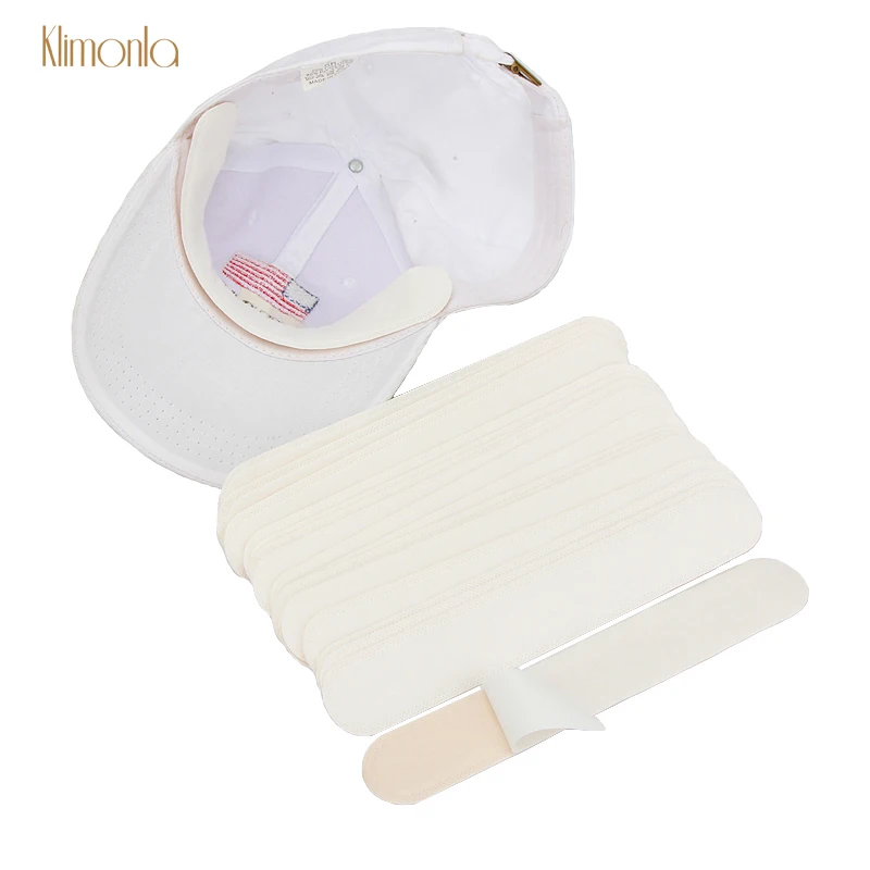 

Wholesales 100pcs White Disposable Hat Pads Protector Absorbing Perspiration Cotton Makeup Tools For Unisex Cap Collar Pads