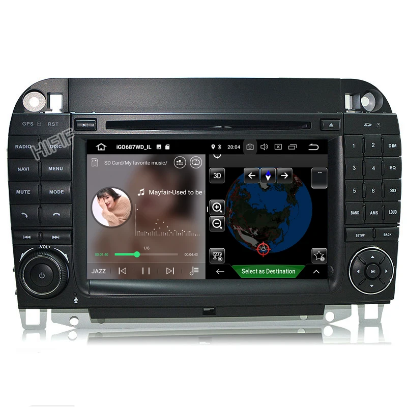 Clearance 2 Din Andorid 9.0 7 Inch Car DVD Player For Mercedes/Benz/W220/W215/S280/S320/S350/S400/S500/CL600 S Class Canbus GPS Radio FM 5