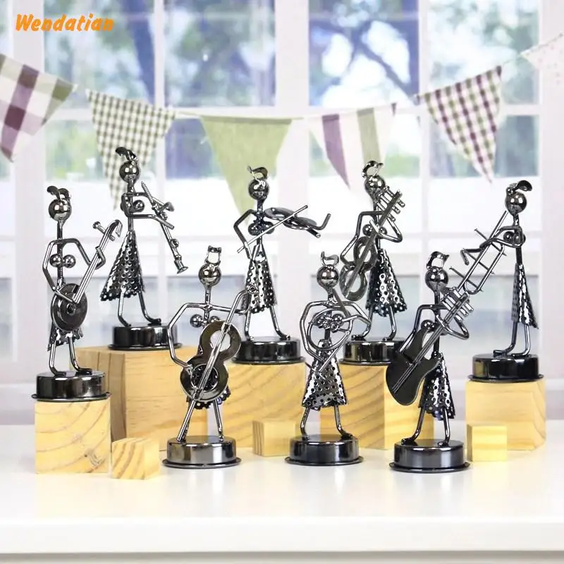 Decoration Crafts Figurines Miniatures Vintage Iron music band