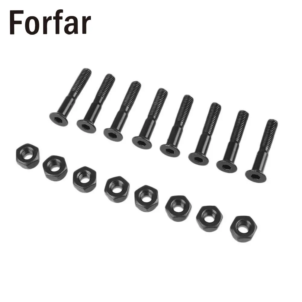 Forfar 8pcs/lot 29mm Skateboard Hardware Metal Nails Bolt Screws Kit