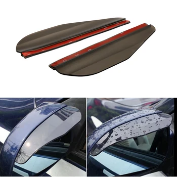 

2pcs/lot Car Rrain Shield Flexible Peucine Rear Mirror Guard Rearview mirror Rain Shade Car-styling accessories Automobiles