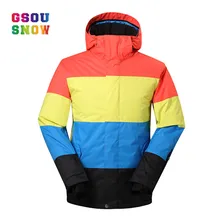 GSOU зимние лыжные куртки мужские теплые уличные сноубордические куртки водонепроницаемые дышащие мужские спортивные куртки Плюс ветрозащитные