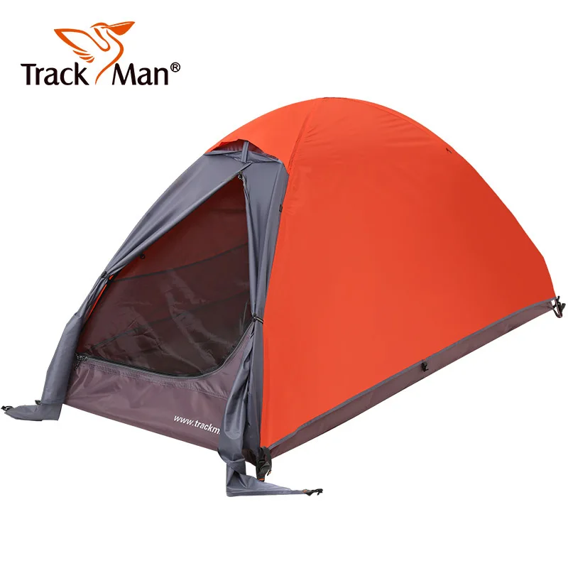 Trackman TM1206(210+ 70)* 100*110 см одиночный человек Открытый Кемпинг Сверхлегкий Водонепроницаемый ветрозащитный алюминиевый полюс двухслойная палатка