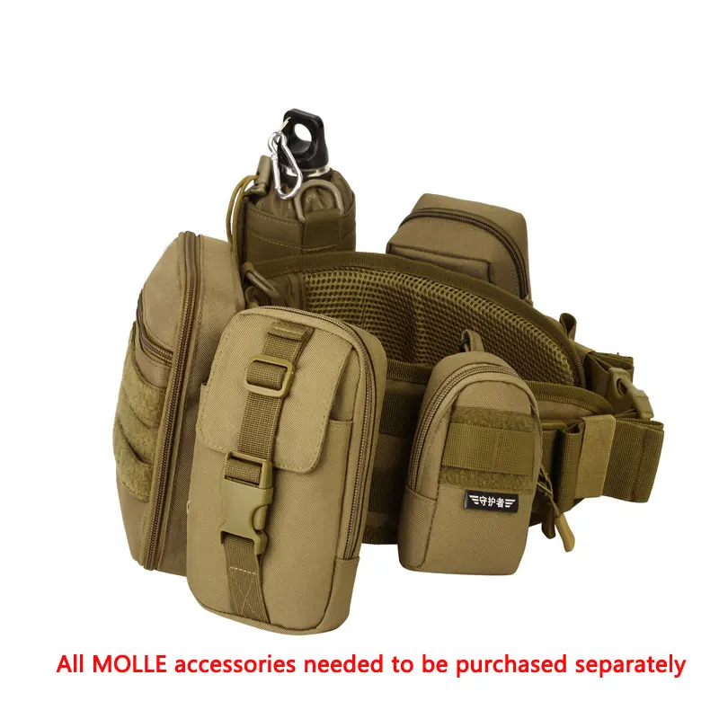 Molle System Girdle Waist Bag EDC Molle Equipment Belt Bag Men Small Bag Holder Pouch Bag Free Shipping Tactical Gear Outdoor 
