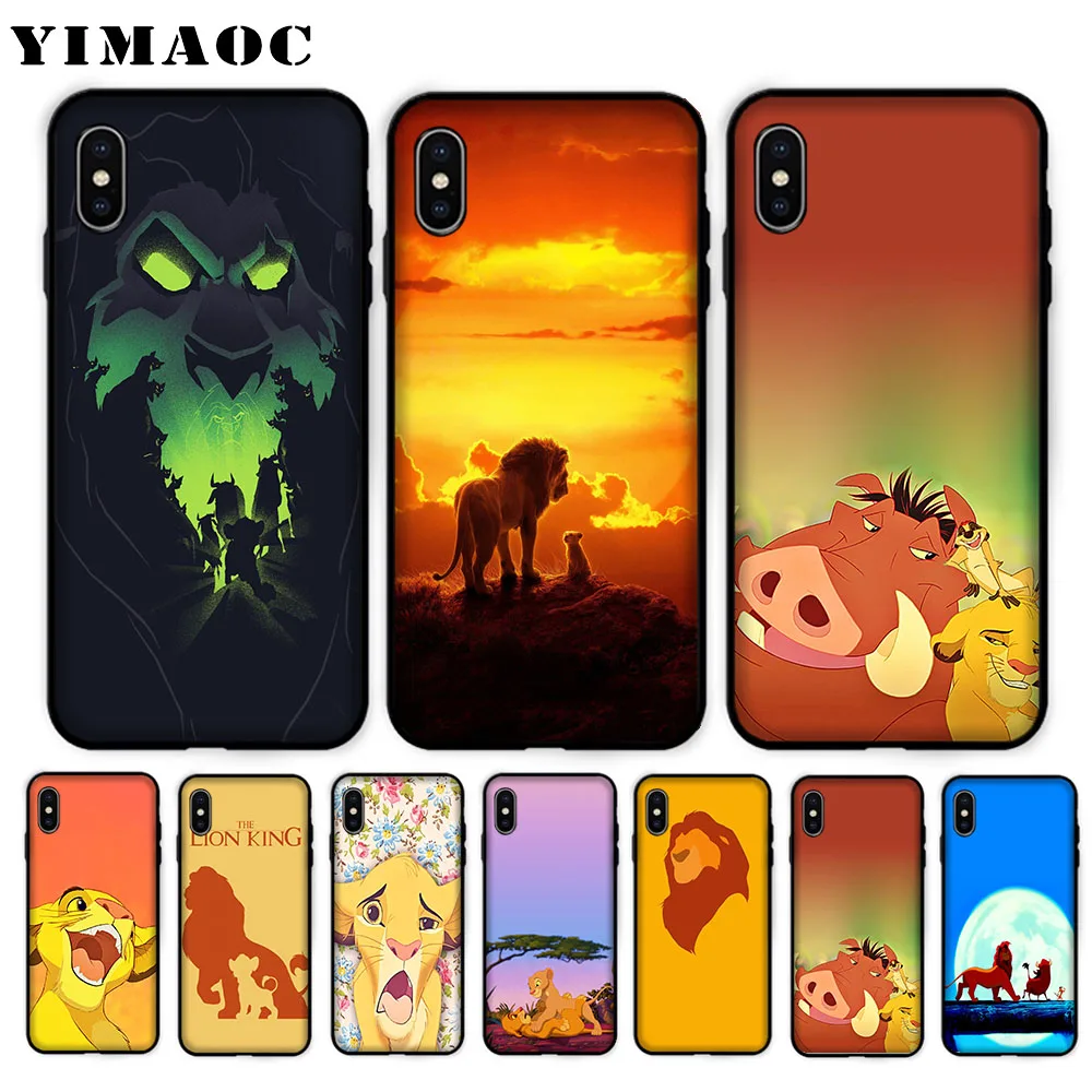 

YIMAOC lion king Soft Case for iPhone XS Max XR X 7 8 6 6S Plus 5 5S SE