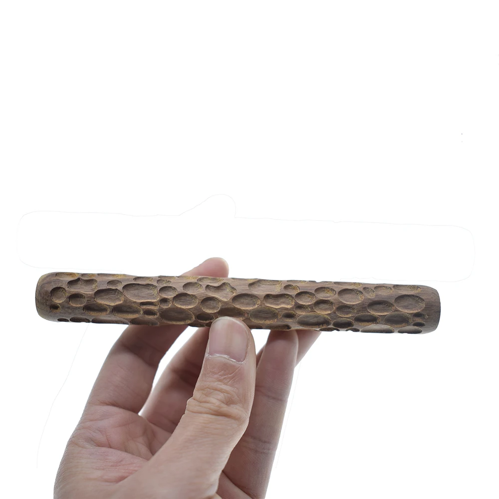 Lychee Life гончарные глиняные инструменты текстура древесины Скалка тиснение палочка пузырь рыбный лист волнистый узор керамические глиняные инструменты