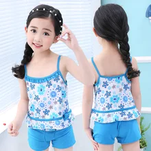 Купальные костюмы для девочек купальная одежда из двух предметов милые детские купальные костюмы, шорты детские купальные костюмы Пляжная одежда maillot de bain femme
