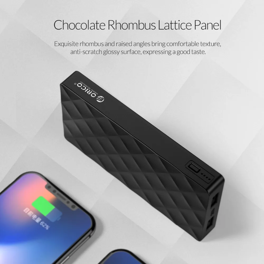  ORICO 10000mAh Polymer Power Bank Portable Handy Externe USB Batterie Versorgung Ladegerät Power Fü