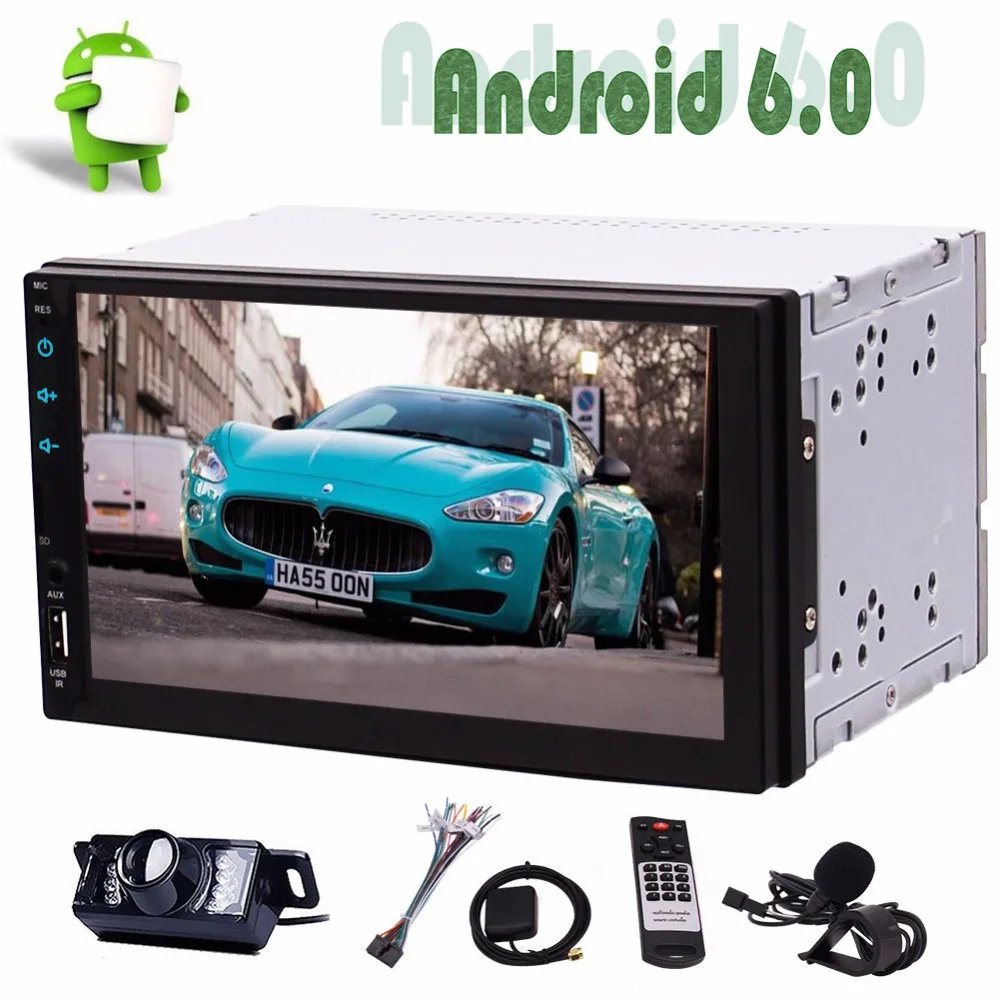 7/" 2Din Auto Car Media Player GPS Navigation Bluetooth Mirror Link Android 6.0.1