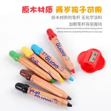 Утолщенные Деревянные Карандаши цветные мелки доступны для детей старше 2 лет