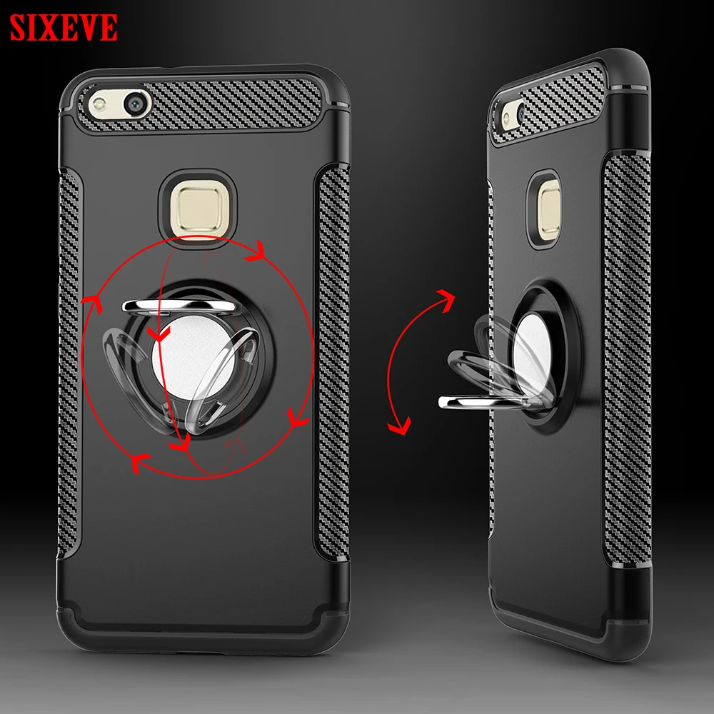 

SIXEVE Ring Magnetic Luxury Case For Huawei P10 Lite Plus Mate 10 Pro Honor 8 9 P8 P9 Lite 2017 Shockproof Cell Phone Back Cover