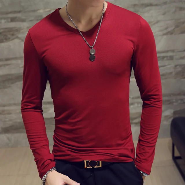 men's basic long sleeve tee