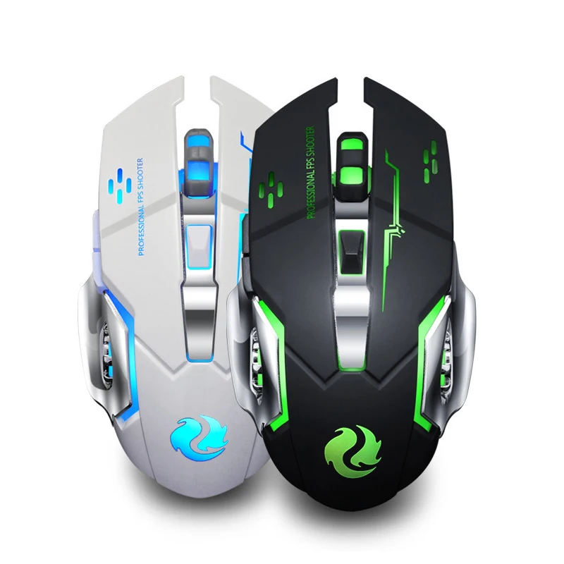 Gearwheel Беспроводная игровая мышь с подсветкой перезаряжаемая светящаяся USB 2 4 ГГц