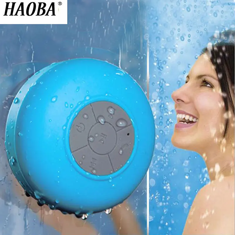 HAOBA Wireless Bluetooth Speakers Waterproof Shower Bathroom Sucker