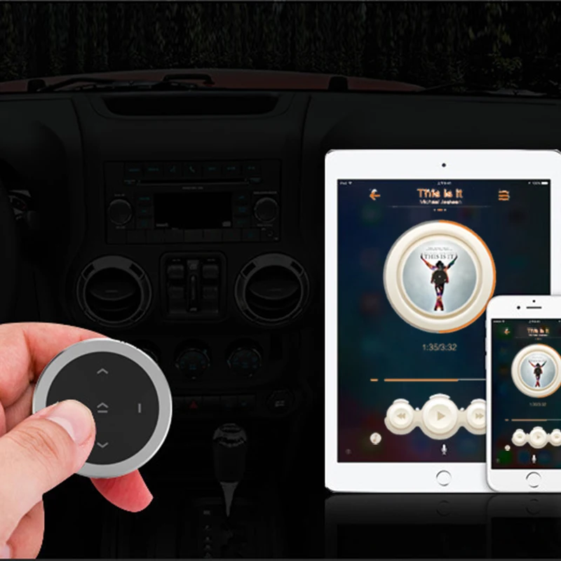 Kebidu Автомобильный Bluetooth пульт дистанционного управления для iOS/Android телефон медиа
