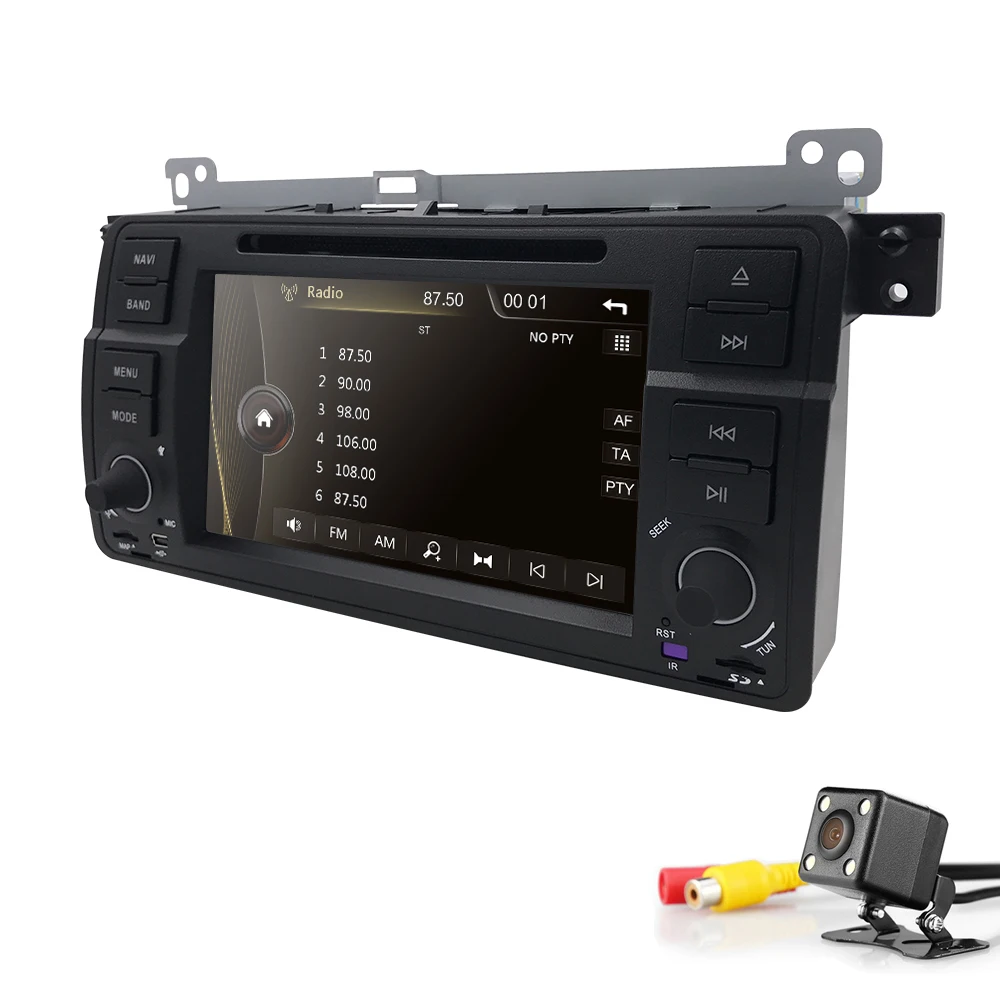 Perfect Car multimedia player 7" HD Touch Screen Head Unit Car GPS DVD Player Built-in Mic DAB+ Camera for BMW E46 M3 X3 8G Map BT SWC 4